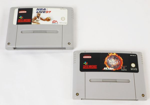 Super Nintendo 2x Spiele NBA Jam NBA Live 97 Model SNSP00601 251216