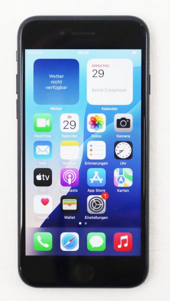Apple iPhone SE2020 64 GB Schwarz ohne Simlock Akkukapazität 86%, 251263
