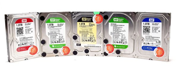 5 x WD Western Digital div.Series HDD 7200upm 3,5" interne Festplatte, 242189