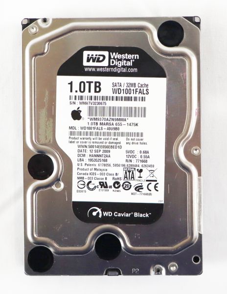 WESTERN DIGITAL HDD 1TB 3,5" 7200upm SATA Festplatte WD1001FALS-40U9B0 251393