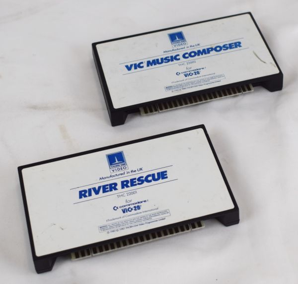 2xCOMMODER VIC20Cartridge VIC Music Composer RiverRescue THC22001THC22002 242175