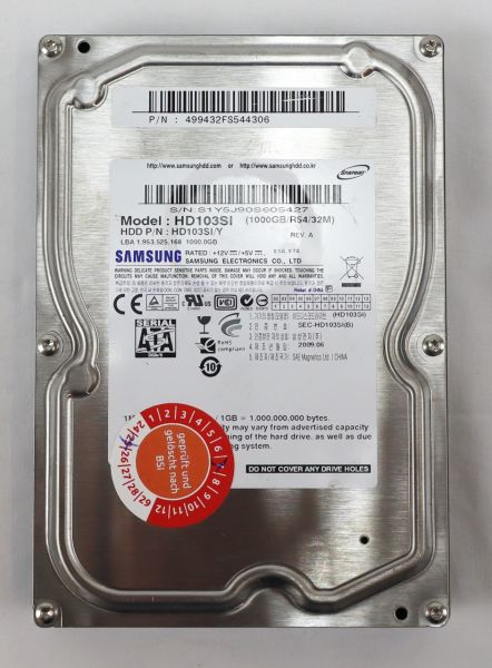 SAMSUNG HDD 1TB 3,5" 5400upm SATA Festplatte HD103SI 251429