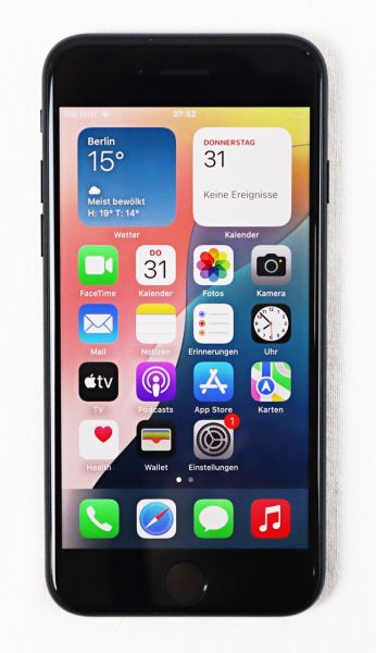 Apple iPhone SE 2022 64 GB Mitternacht ohne Simlock Akkukapazität 98%, 251288 