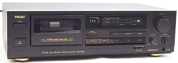 TEAC Auto Reverse Stereo Tape Deck R 540 241356