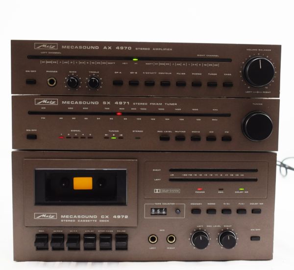 METZ Mecasound Stereo Amplifier Tuner Cassette Deck Bundle AX-4970-1-2 251254