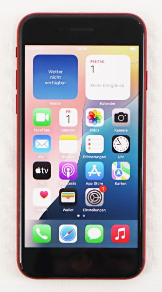Apple iPhone SE 2022 64 GB Red ohne Simlock Akkukapazität 94%, 251312